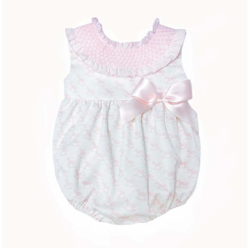 Rocking Horse Smocked Collar Romper