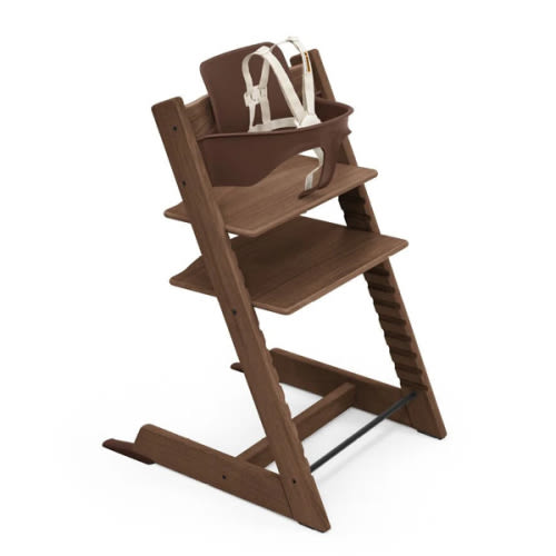 Stokke Tripp Trapp High Chair - Oak Warm Brown With Black Tray