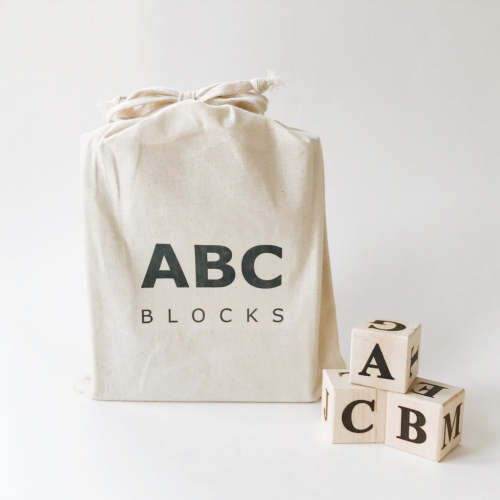 Wooden Alphabet ABC Blocks