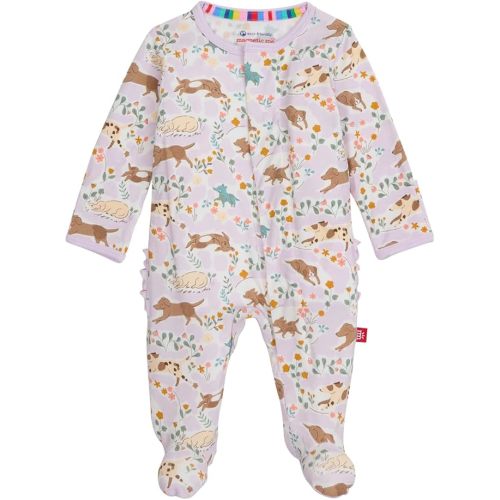Magnetic Me Girls Modal Magnetic Baby Footie Pajamas | Silky Soft Modal Fabric | Baby Sleepers Available Sizes PRE - 24M