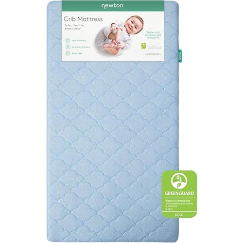 Newton Baby Crib Mattress - Infant & Toddler Mattress, Baby Bed Mattress, Dual-Layer, Safe, Breathable & Washable Mattress, Removable Cover, Deluxe 5.5 inch-Thick Cushion, Sky Blue