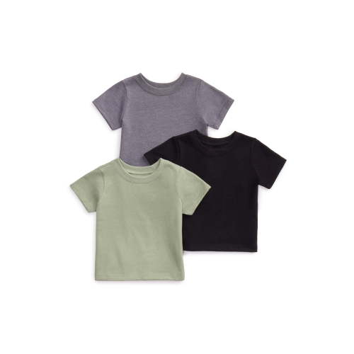 Garanimals Baby 3-Pack Short Sleeve Solid Jersey T-Shirts, Sizes 0-24 Months
