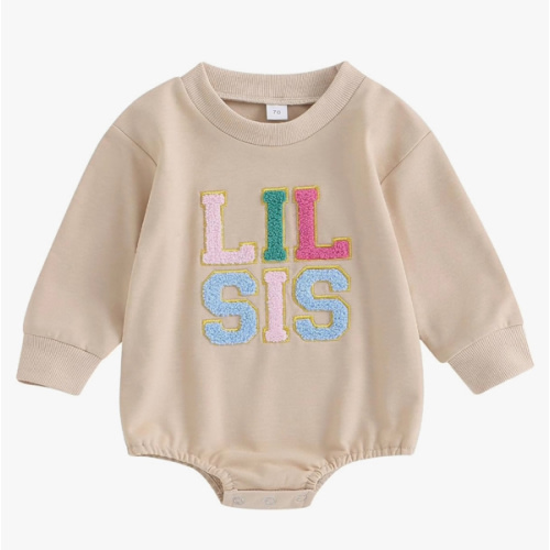Twopumpkin Baby Toddler Girl Boy Sweatshirt/Romper Long Sleeve Sister Brother Matching Outfit Newborn Clothes