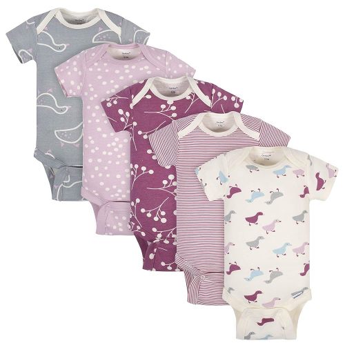 Grow by Gerber baby-girls 5-pack Short-sleeve Onesies Bodysuits