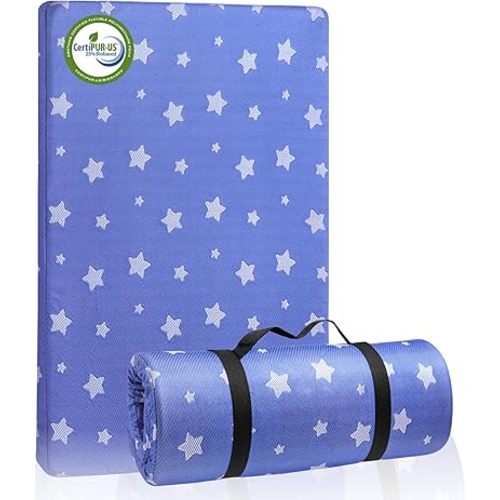 Lilian&Gema Pack and Play Mattress 38"x26", Portable Crib Mattress for Playpen, Pack N Play Mattress Topper, Soft Breathable Mini Crib Mattress with Waterproof Washable Cover for Baby Toddler