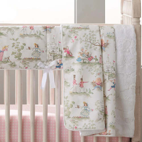 Liz and Roo Nursery Rhyme Toile Blanket (reverses to faux fur)