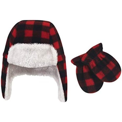 Hudson Baby Baby Fleece Trapper Hat and Mitten Set