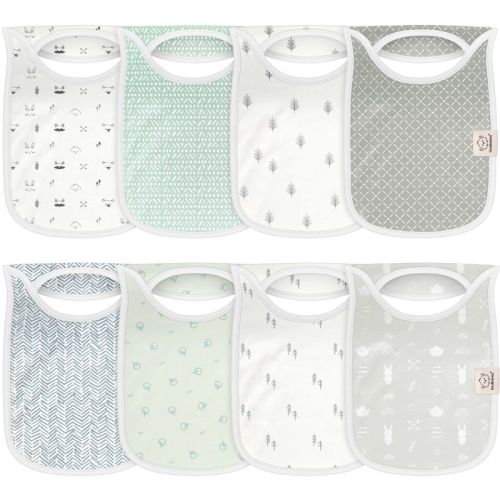 KeaBabies 8-Pack Hallo Baby Drool Bibs , Baby Bibs for Boys, Girls, Pull-on Bibs for Baby Boy, Baby Girl, Baby Bib Unisex