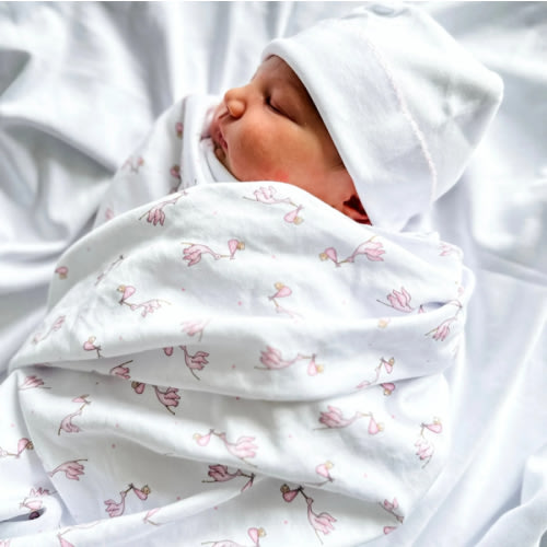 Worth the Wait Printed Swaddle Blanket - Pink