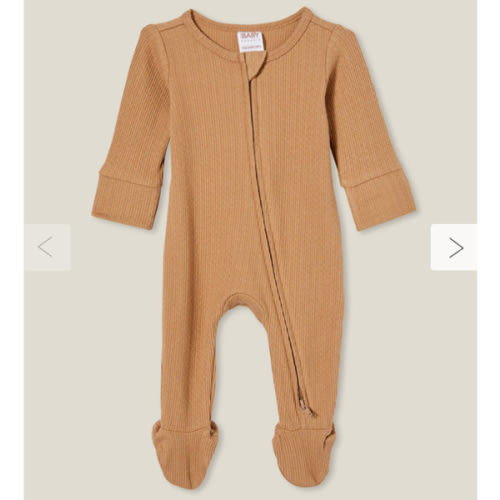 Organic Pointelle Zip All In One Romper