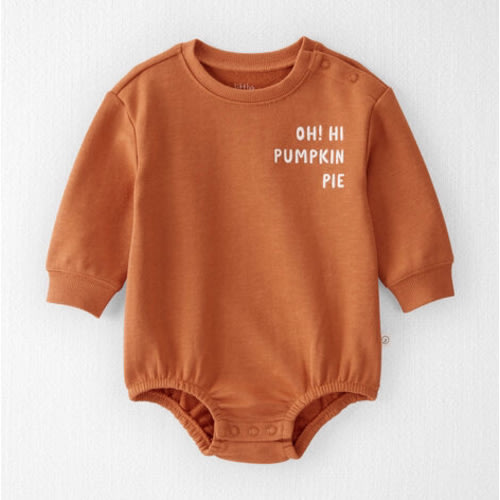Baby Oh Hi Pumpkin Pie Organic Cotton French Terry Bubble