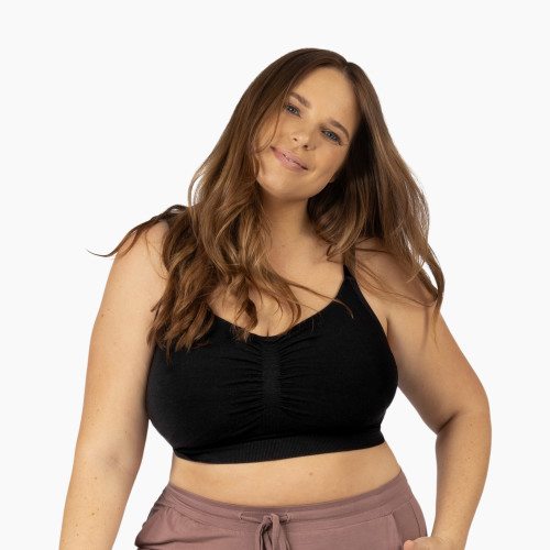 Kindred Bravely Sublime Bamboo Hands-Free Pumping Lounge & Sleep Bra - Black, 1 X Busty