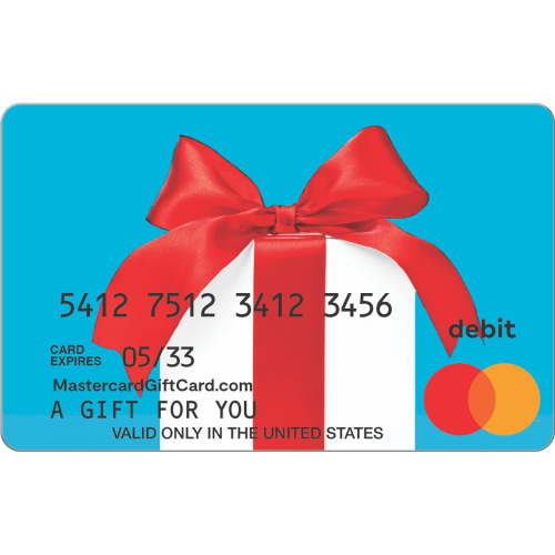 $20-$500 Mastercard® Red Bow eGift Card (plus $6.84 Purchase Fee)