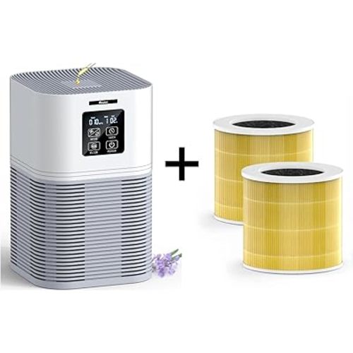 VEWIOR Air Purifiers for Home, HEPA Air Purifiers for Large Room up to 600 sq.ft with 2pcs Filter for Pet Hair Smell