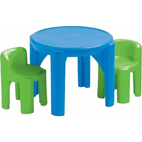 Little Tikes Bright 'n Bold Table & Chairs, Green/Blue, 24 x 24 x 18
