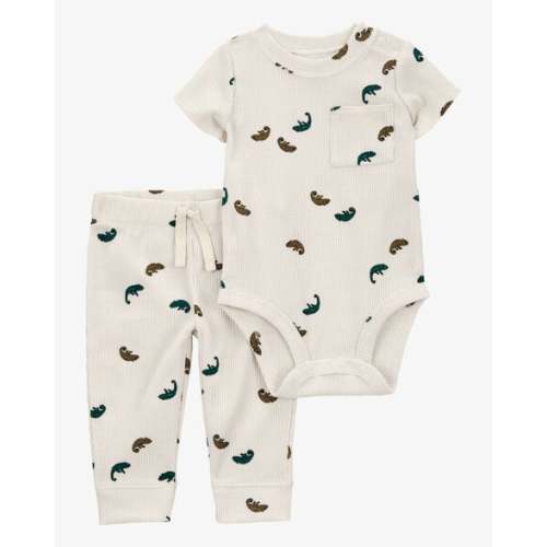Baby 2-Piece Waffle Knit Bodysuit Pant Set - Ivory - Carter's | Carter's