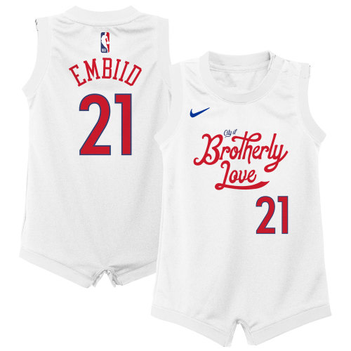 Philadelphia 76ers Joel Embiid Baby Replica Road Blue Basketball Jersey