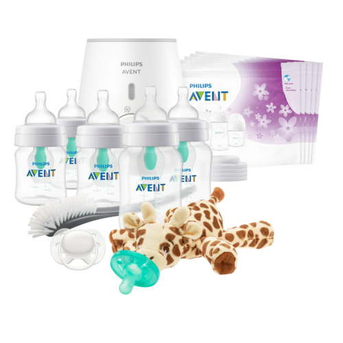 Philips Avent Anti-colic Baby Bottle with AirFree Vent All In One Gift Set, SCD308/01