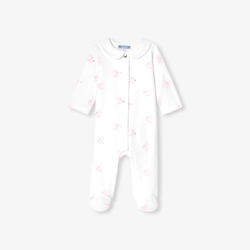 Baby girl velvet bunny pajamas