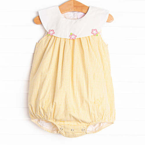 Flower Fields Applique Bubble, Yellow – Stitchy Fish
