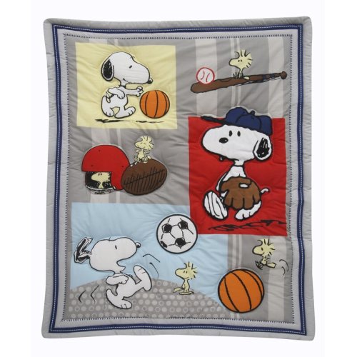 Bedtime Originals Snoopy Sports 3 Piece Crib Bedding Set & Reviews | Wayfair