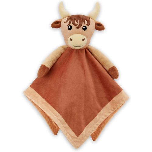 Highland Cow Baby Security Blanket - Cow Baby Lovey - Nursery Stuff - Newborn Boy Gift