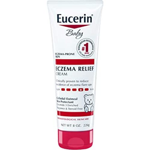 Eucerin Baby Eczema Relief Body Cream, Fragrance Free Baby Eczema Cream, 8 Oz Tube