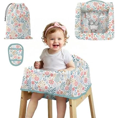 Leave Baby High Chair Cover Restaurant for Son and Daughter, White