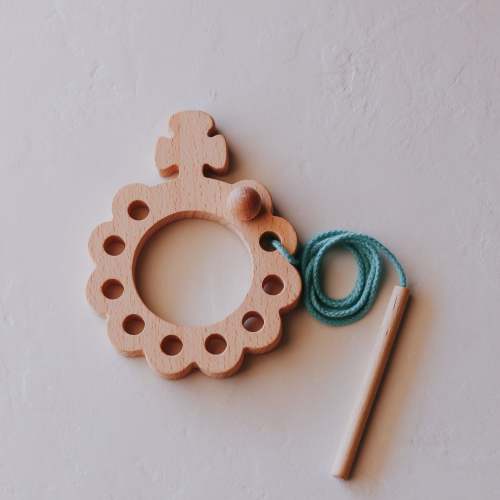 Decade Rosary Wooden Lacing Toy