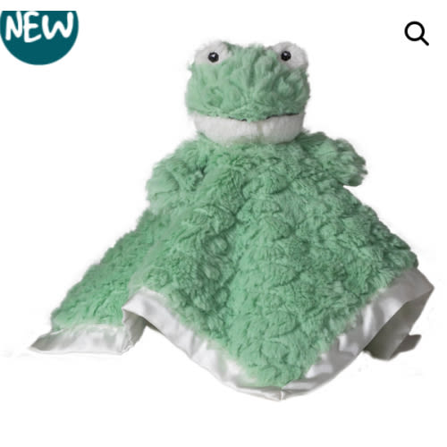 Putty Nursery Mint Frog Character Blanket - 13x13" - Mary Meyer Stuffed Toys