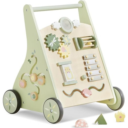 Beright  Wooden Push and Pull Learning Activity Walker
