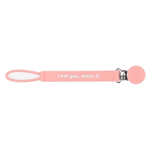 Bella Tunno™ Love You Mean It Pacifier Clip in Pink