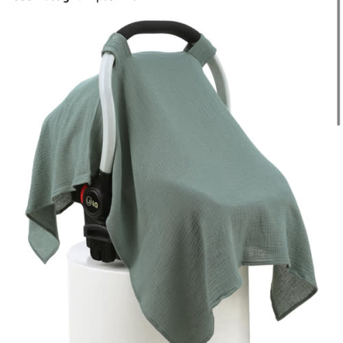 Amazon.com: 100% Muslin Cotton Car Seat Cover Baby, Carseat Canopy Cover, Universal Fit Stroller Covers for Boys and Girls (Roman Green) : Baby