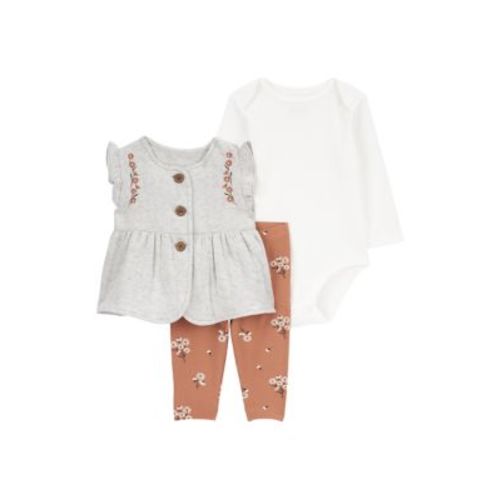 Baby Girls 3 Piece Vest Set