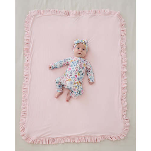 Prima Pink Ribbed Ruffle Mini Cloud Blanket® – Little Sleepies