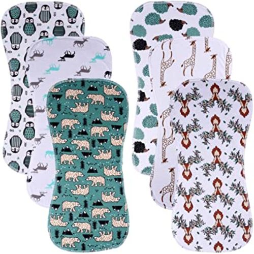 6 Pack Cotton Baby Burp Cloths Extra Absorbent Soft for Baby Boys and Girls