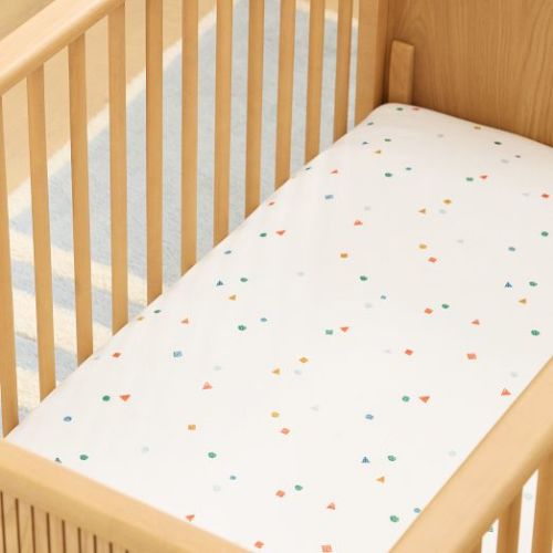 Organic Tossed Geo Crib Fitted Sheet