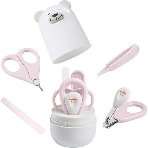 Baby Nail Clippers Set with Cute Case, Infant Fingernail and Toenail File Kit for Newborn Manicure and Pedicure, New Mom Grooming Gift