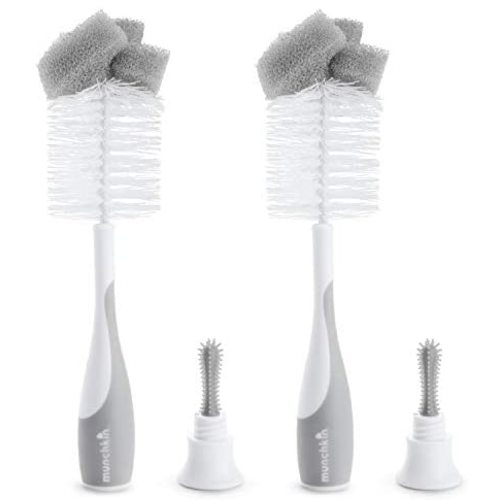 Munchkin Sponge Bottle Brush, 2 Pack, Grey