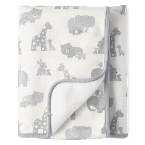 Unisex Baby Animal Cozy Blanket - White