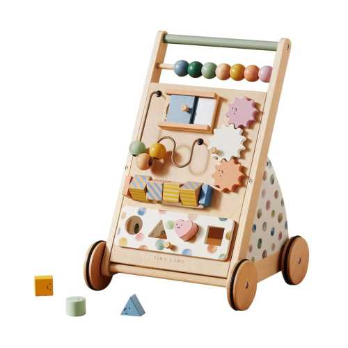 Tiny Land Versatile Natural Wooden Baby Walker
