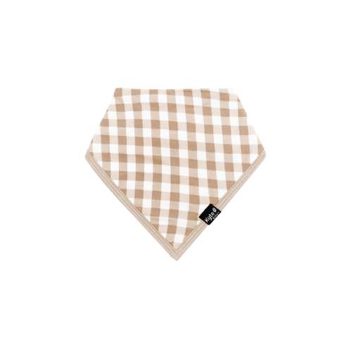 Bib in Gingham Bisque