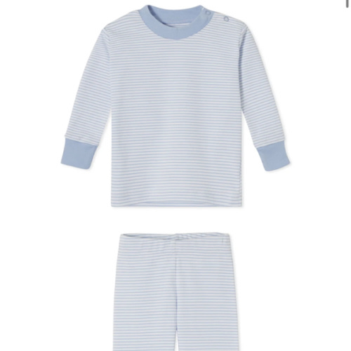 LAKE | Pima Cotton Pajamas | Baby Long-Long Set | French Blue | 6-9 M