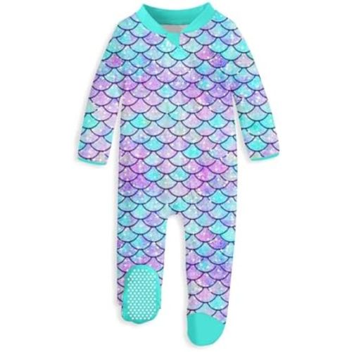 UNIFACO Baby Girls Boys Footed Pajamas One-Piece Sleeper Snug Fit Sleep and Play Zip Front Footie Romper 0-12 Month