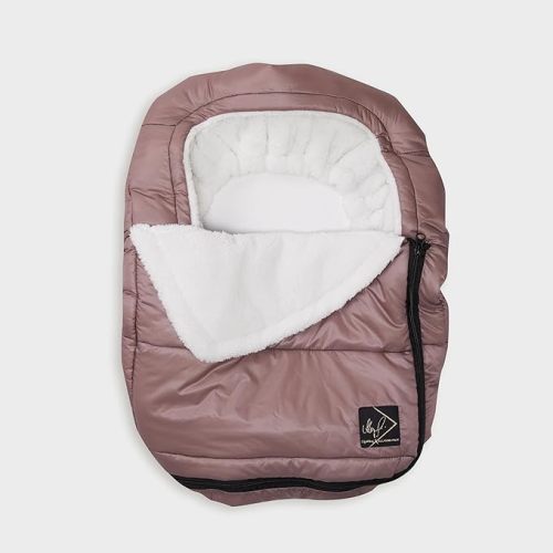 Allyson Felix + GoldBug Deluxe Car Seat Cover for Infants & Babies - Dusty Rose
