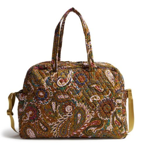 Vera Bradley Women's Outlet Cotton Large Weekender Travel Bag Catnip Christmas