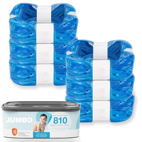 6pcs 26FT Compatible with Diaper Genie Pails Jumbo Diaper Pail Refills Classic/Compact/Select 1620 Count