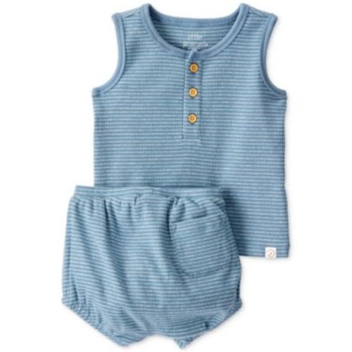Baby Boys 2-Pc. Organic Cotton Striped Tank & Shorts Knit Set