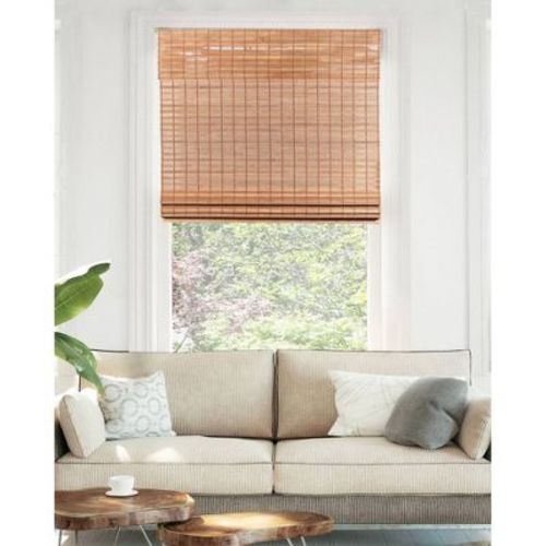 29"x64" Chicology Light Filtering Bamboo Roman Curtain Shade Squirrel Brown