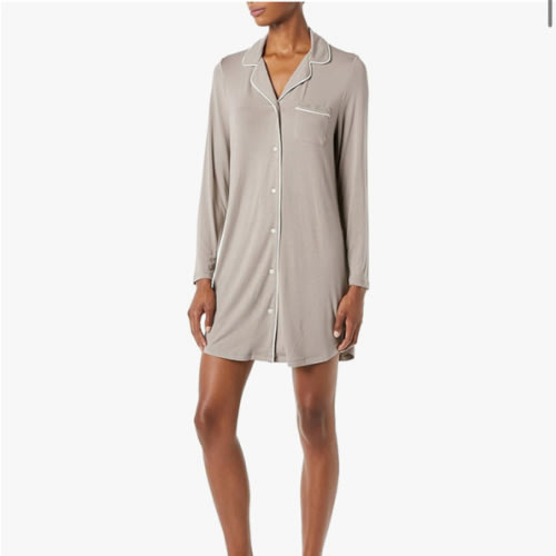 Amazon Essentials Women's Piped Nightshirt (Available in Plus Size)